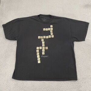 Scrabble T-shirt Men XXL Black Don't Just Stand Around Short Sleeve Tee